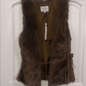 Faux brown fur jacket